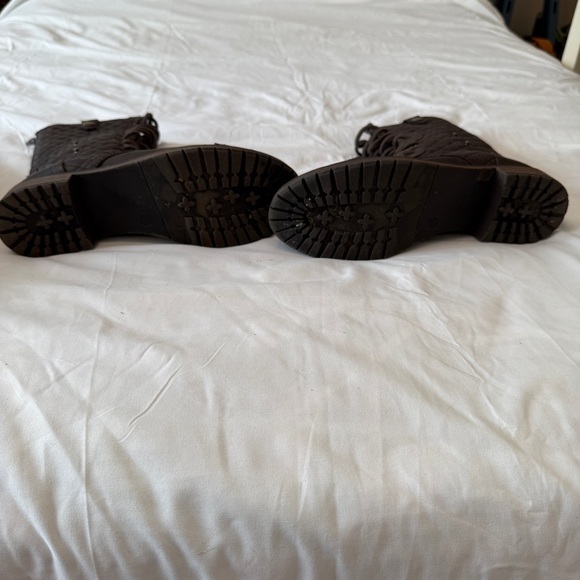 SM Quilted Fireside Women’s Boots 9.5M Brown Faux Fur Lined Adjustable Height - Picture 7 of 10